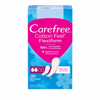 Щоденні прокладки Carefree Cotton Feel FlexiForm 30 шт. (3574661257044)