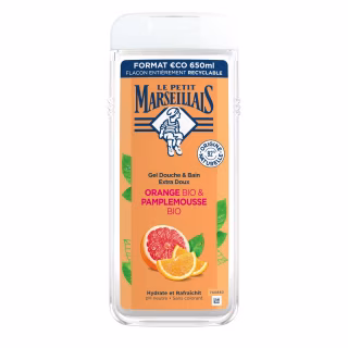 Гель для душу Le Petit Marseillais Апельсин і грейпфрут 650 мл (3574661550558/3574661701868)