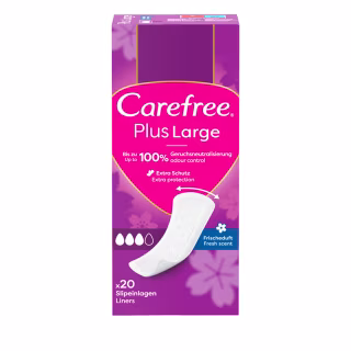 Ежедневные прокладки Carefree Plus Large Fresh 20 шт. (3574661606231/3574661487564)