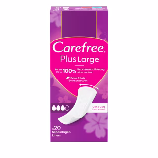 Ежедневные прокладки Carefree Plus Large 20 шт. (3574661606248/3574661487649)
