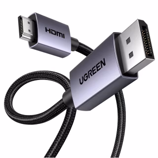Кабель мультимедійний DisplayPort M to HDMI M 3.0m V2.0 4K30Hz DP125 black Ugreen (35843)