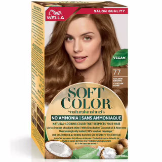 Краска для волос Wella Soft Color Безаммиачная 77 - Золотисто-коричневый (3614228865777)