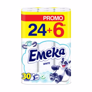 Туалетний папір Emeka White 3 шари 30 рулонів (3800024035296)