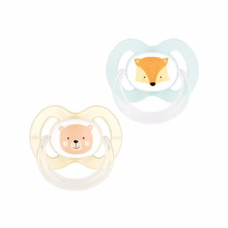 Пустышка Baby-Nova Forest Animals 6-18 мес. персиковая/бирюзовая 2 шт (3962321)