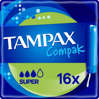 Тампоны Tampax Compak Super с апликатором 16 шт. (4015400219712/4015400219743)