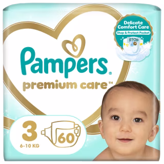 Подгузники Pampers Premium Care Midi Размер 3 (6-10 кг), 60 шт (4015400274780)