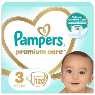 Подгузники Pampers Premium Care Midi Размер 3 (6-10 кг), 120 шт (4015400465461)