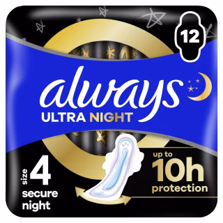 Гігієнічні прокладки Always Ultra Secure Night (Розмір 4) 12 шт. (4015400612469)