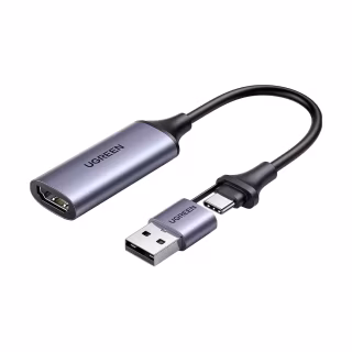 Перехідник USB/USB-C to HDMI 4K/60Hz Ugreen (40189)