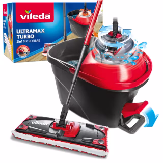 Комплект для уборки Vileda Ultramax Turbo Швабра и ведро с отжимом (4023103206236)