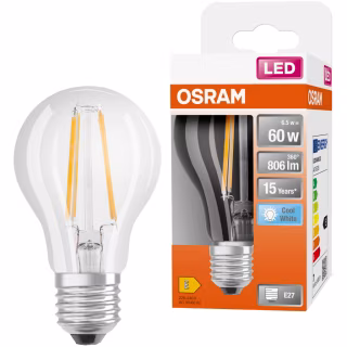 Лампочка Osram LED CL A60 6,5W/840 230V FIL E27 (4058075112308)
