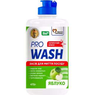 Засіб для ручного миття посуду Pro Wash Яблуко 470 г (4260637723895/4823128001065)