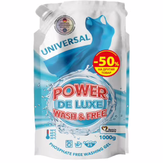Гель для стирки Power De Luxe Универсальный 2 х 1000 г (4262396147912)