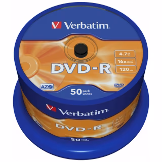 Диск DVD Verbatim 4.7Gb 16X CakeBox 50шт (43548)