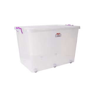 Контейнер для зберігання Irak Plastik на колесах прозорий 60 л (4669)