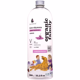 Средство для мытья пола Purenn Organic Family Amigo Animal Friendly неароматизированное, антибактериальное 1 л (4751024880166)