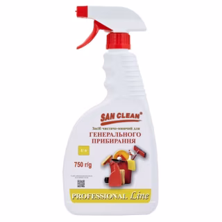 Спрей для чищення ванн San Clean Prof Line для генерального прибирання 750 г (4820003544358)