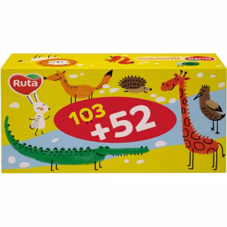 Серветки косметичні Ruta Kids 2 шари 155 аркушів (4820023748422)
