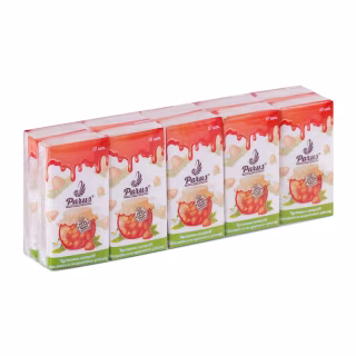 Серветки косметичні Parus Полуниця 2 шари 10 шт. х 10 пачок (4820044170158)