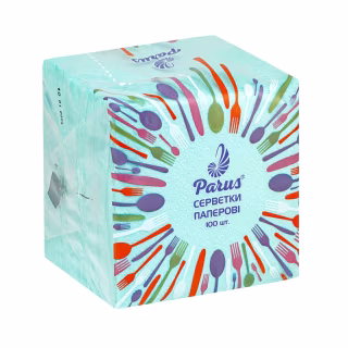 Серветки столові Parus 1 шар Зелені 100 шт. (4820044170233)