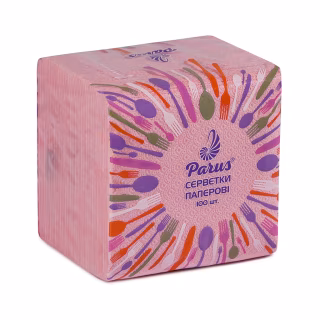 Серветки столові Parus 1 шар Рожеві 100 шт. (4820044170271)