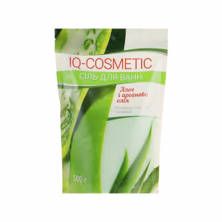 Сіль для ванн IQ-Cosmetic Алое і арганова олія 500 г (4820049382501)