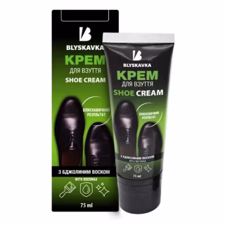 Крем для обуви Blyskavka С аппликатором Черный 75 мл (4820055140270)