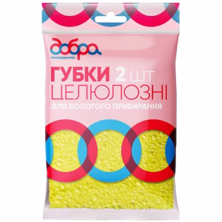 Губка для прибирання Добра Господарочка Целюлозні 2 шт. (4820086522250)