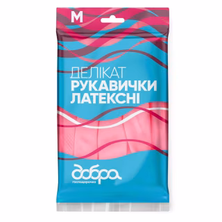 Рукавички господарські Добра Господарочка Латексні Делікат Розмір M (4820086523684)