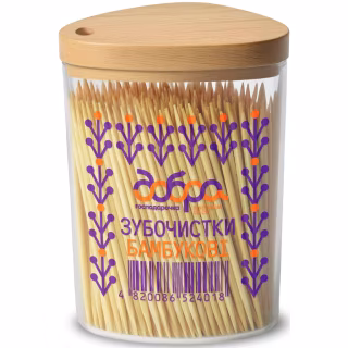 Зубочистки Добра Господарочка Бамбукові Колекція Вибійка 350 шт. (4820086524018)