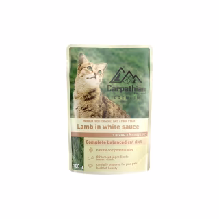 Влажный корм для кошек Carpathian Pet Food Ягненок в белом соусе 100 г (4820111141180)
