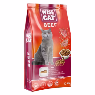 Сухий корм для кішок Wise Cat Beef 10 кг (4820111141289)