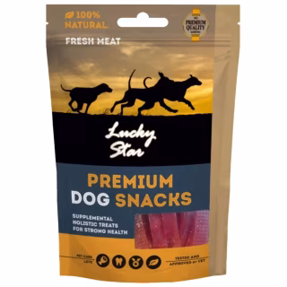 Лакомство для собак Lucky Star Соломка из утиного вяленого мяса ≈11 см 85 г (4820111434152)