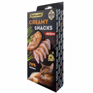 Лакомство для котов Lucky Star Мягкое пюре из мяса курицы в стеках 10 г (4820112701475)