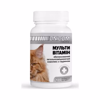 Витамины для кошек Unicum PREMIUM мультивитамин 100 табл. (4820150201838)