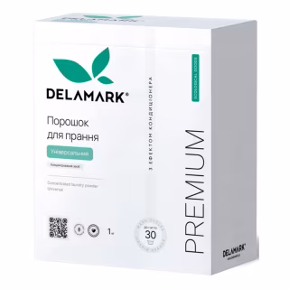 Пральний порошок DeLaMark Premium Line Universal з ефектом кондиціонера 1 кг (4820152330963)