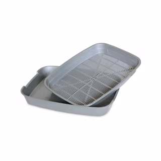 Туалет для кошек Природа с сеткой N1 (цвета в ассортименте) (4820157404447)