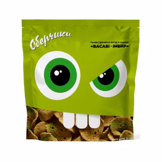 Сухарики Обертоси пшенично-житні зі смаком Васабі-імбир 50 г (4820173480654)