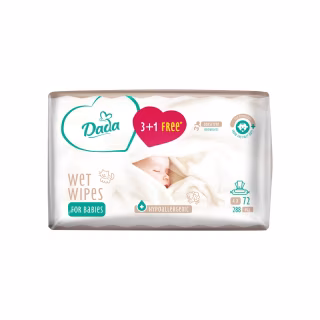 Дитячі вологі серветки Dada Sensitive 3+1 без запаху (4 х 72 шт.) (4820174980849)