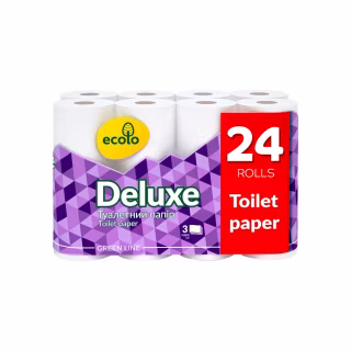Туалетная бумага Ruta Ecolo Deluxe 3 слоя 24 рулона (4820202896210)