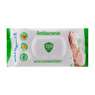 Влажные салфетки Naturelle Антибактериальные Подорожник 120 шт. (4820207591097)