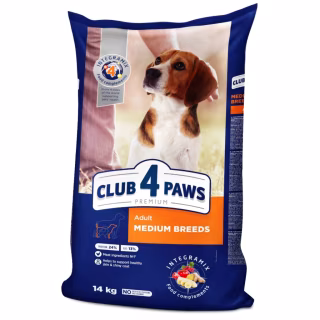 Сухой корм для собак Club 4 Paws Премиум. Для средних пород 14 кг(П) (4820215366328)
