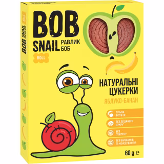 Конфета Bob Snail Улитка Боб Яблочно-Банану 60 г (4820219345411)