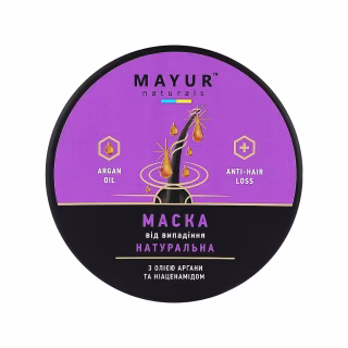 Маска для волосся Mayur Проти випадіння з Аргановою олією та Ніацинамідом 250 мл (4820230953374)