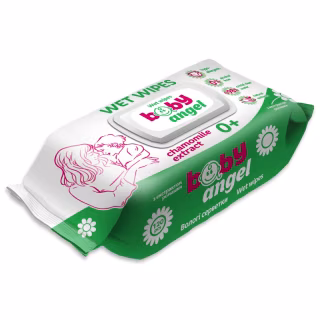 Детские влажные салфетки BABY angel М, з клапаном, 120 шт. (4820237500502)