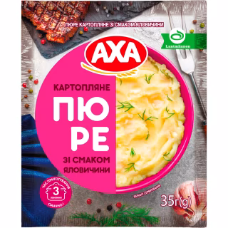 Пища быстрого приготовления АХА Пюре Картофельное со вкусом говядины 35 г (4820237691316)