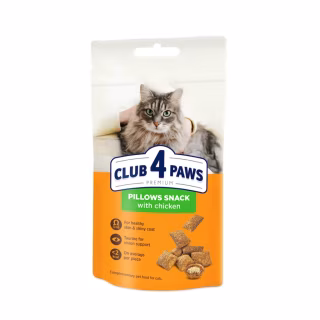 Ласощі для котів Club 4 Paws Подушечки з куркою 60 г (4820269145337)