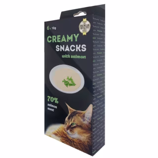 Лакомство для котов Lucky Star Мягкое пюре из мякоти дикого лосося в стеках 10 г (4820281500206)