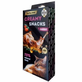 Лакомство для котов Lucky Star Мягкое пюре из мяса кролика в стиках 10 г (4820281500527)