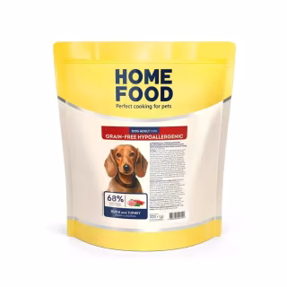Сухой корм для собак Home Food ADULT MINI Grain-free hypoallergenic с уткой и индейкой 300 г (4820290090194)
